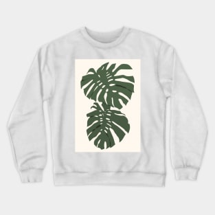 Monstera Minimalistic Modern Illustration Crewneck Sweatshirt